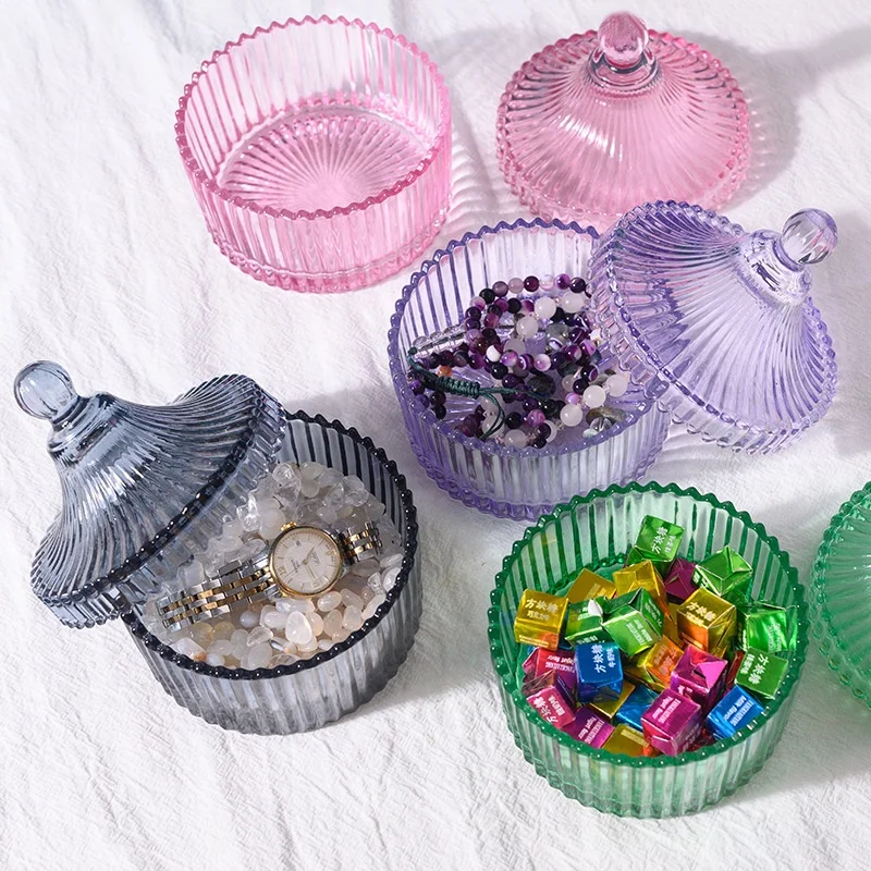 16 oz glass jars with lids empty glass geo cut candle jars holder lantern candle glass container