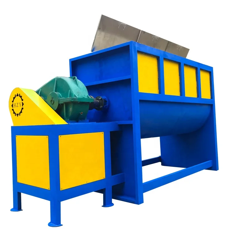 China Customized horizontal arm screw ribbon blade mixer blender mixing blending machine heated horizontal powder mixer