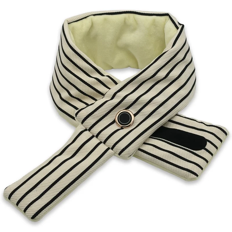 Winter Outdoor Warm USB Electric Heated Scarf Customizable Pattern Rechargeable Neck Heating Pad