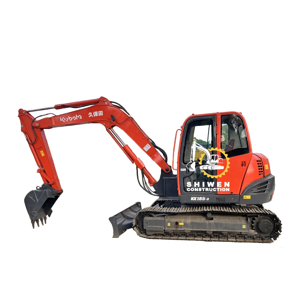 Kubota KX185-3 KX165-5 KX165 KX161 KX183 KX163 KX155 excavator, secondhand Kubota KX185 mini excavadora with dozer blade on sale