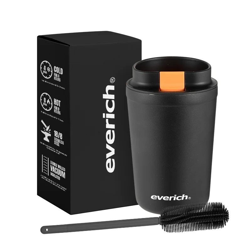 350ml coffee Tumbler Stainless Steel Mug Vacuum Insulated elegant Coffee Cup With straw Customized Package