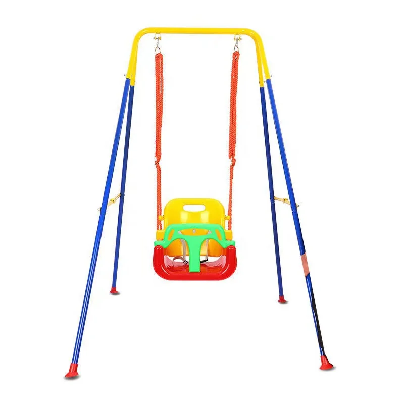 hot selling competitive price outdoor playground equipment plastic hanging chair play swing set for 1-15 years old children