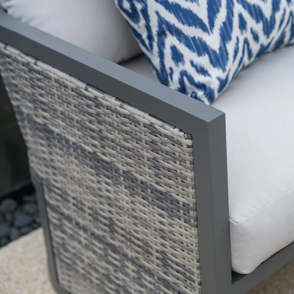 Aluminium Frame Wholesale Rattan Garden Furniture With Waterproof Cushion And Aluminum Frame