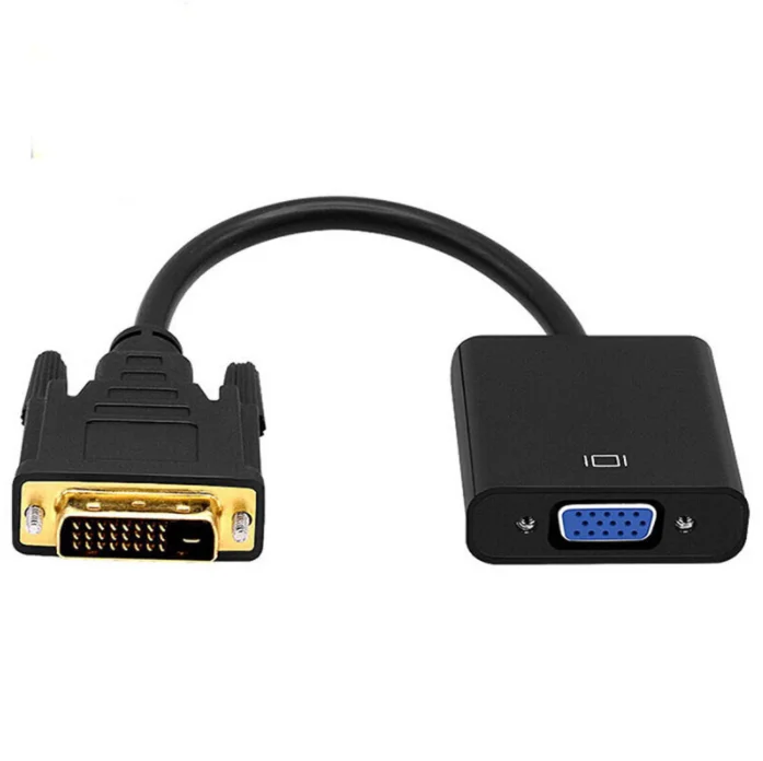 DVI to VGA Adapter 1080p Active DVI-D to VGA Adapter Converter 24+1 Male to Female Adapter Cable For PC