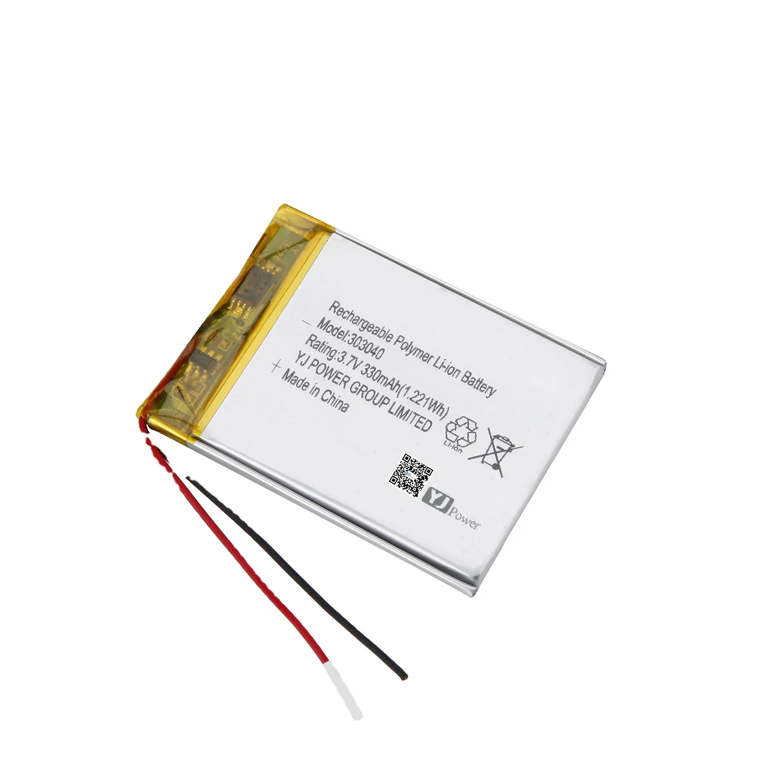 YJ lipo battery KC UI certified Deep Cycle Rechargeable 303040 3.7v Polymer Battery 300mAh 320mah Llithium Polymer Battery