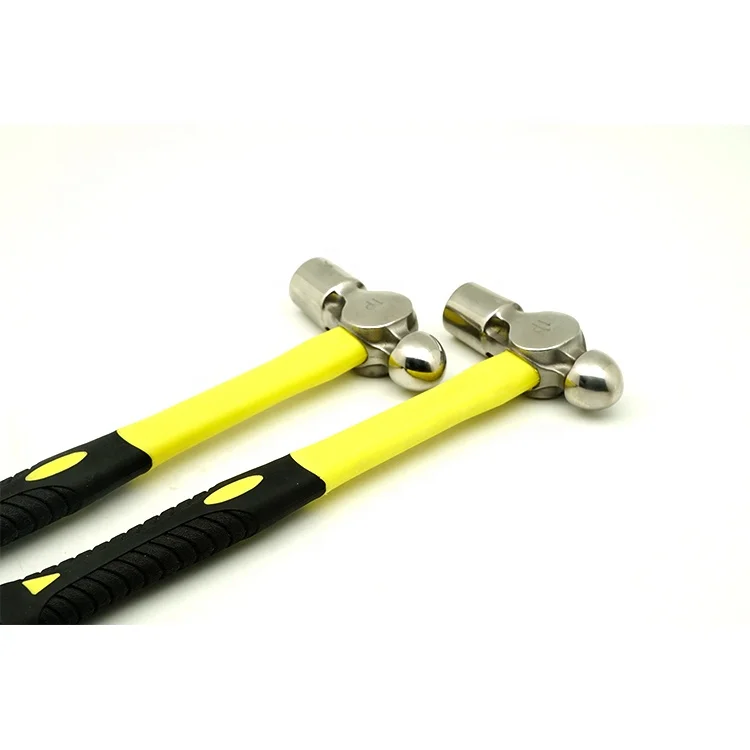 Non Magnetic 304 stainless steel Ball Pein Hammer Peen Hammer With Fiber wooden Handle