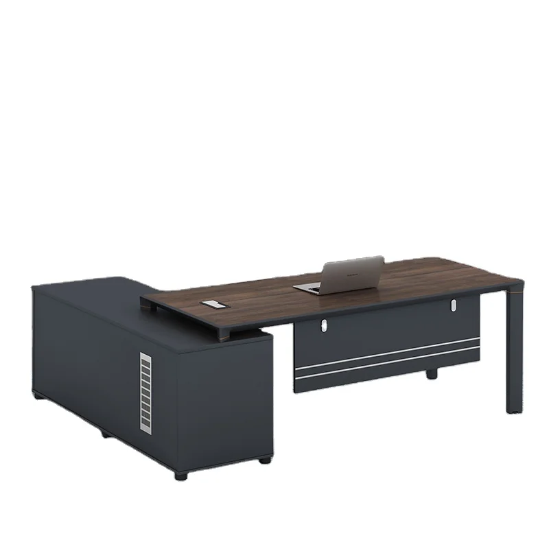 Luxury Executive Ceo Office Desks Wooden Modern L Shape Boss Workstation Desk Table Office Furniture