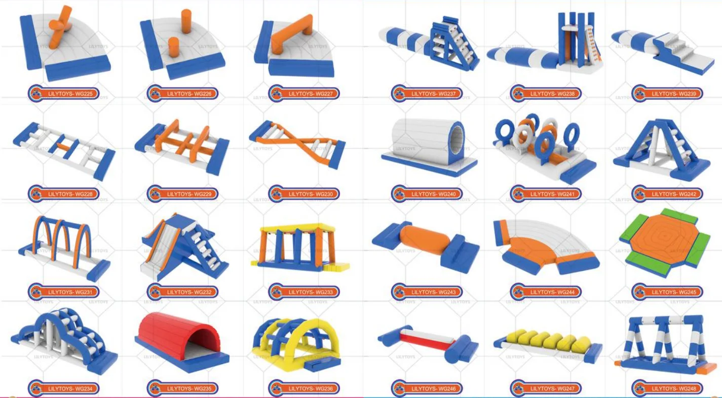 Commercial inflatable large floating water park for beach used waterpark