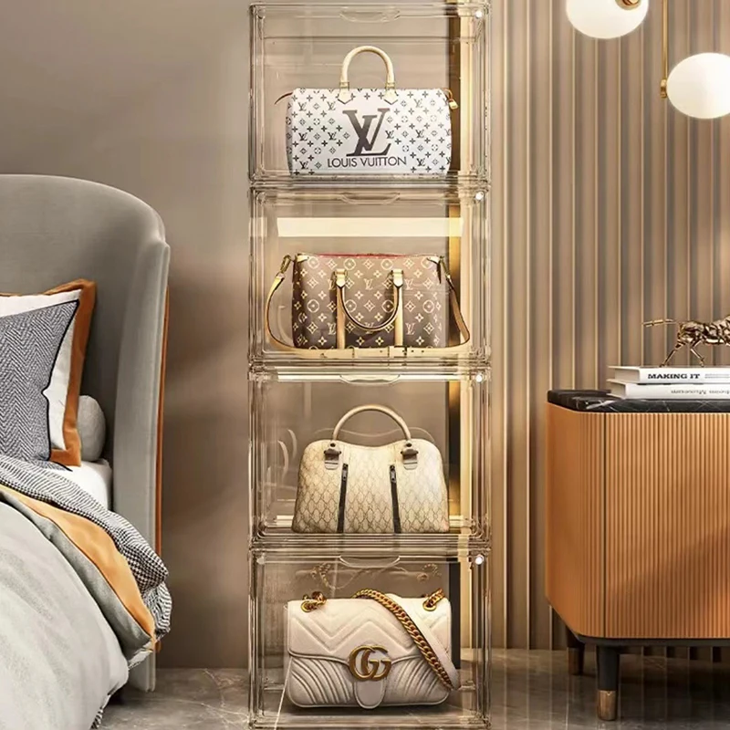 Лидер продаж, 2023 прозрачный органайзер для хранения сумок, акриловый футляр для дисплея, органайзер для сумок
