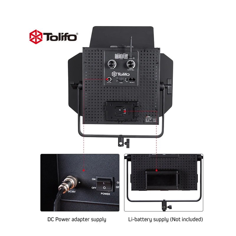 Tolifo Hot Sale High Quality Studio Led Panel Light 3200-5600k Video Equipped with LCD screen