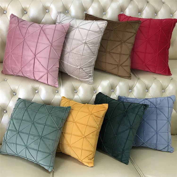 Сплошной цвет голландский бархат hand-made mianzig Наволочка на подушку настраиваемый чехол для подушки офиса