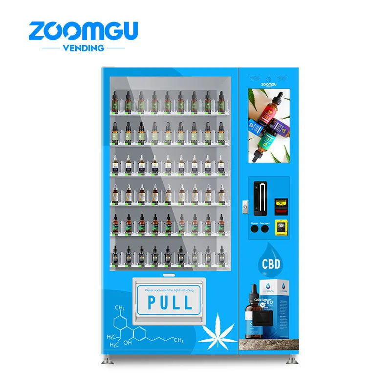  Zoomgu 24 hous самостоятельное обслуживание умная проверка возраста электронная сигарета cbd торговый автомат для улицы с
