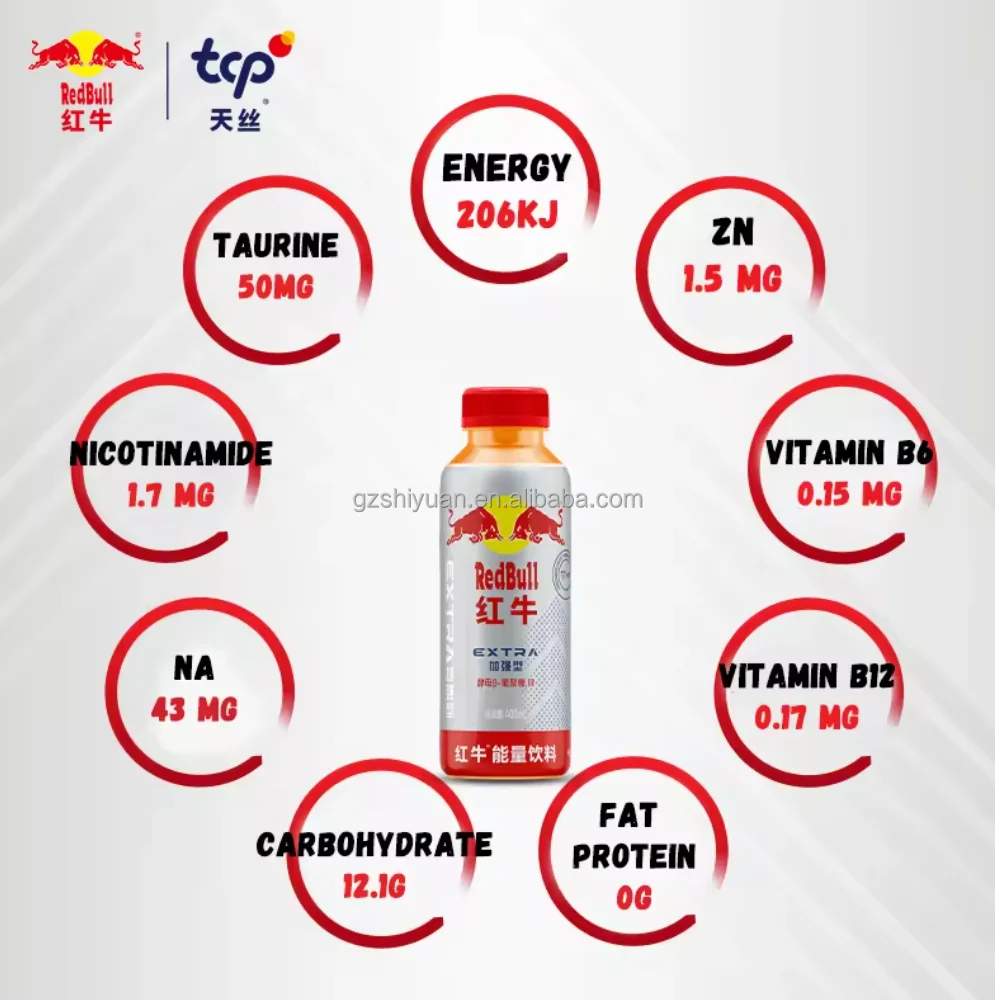 Limited Time Supply of High Quality 400ml Red Bulls Extra Energy Drinks Exotic Drinks with Taurine and Caffeine