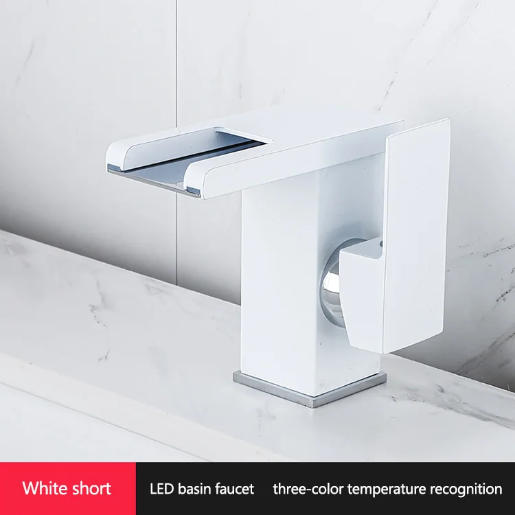 hot sales modern design bathroom sink square faucet waterfall basin the faucet adapter