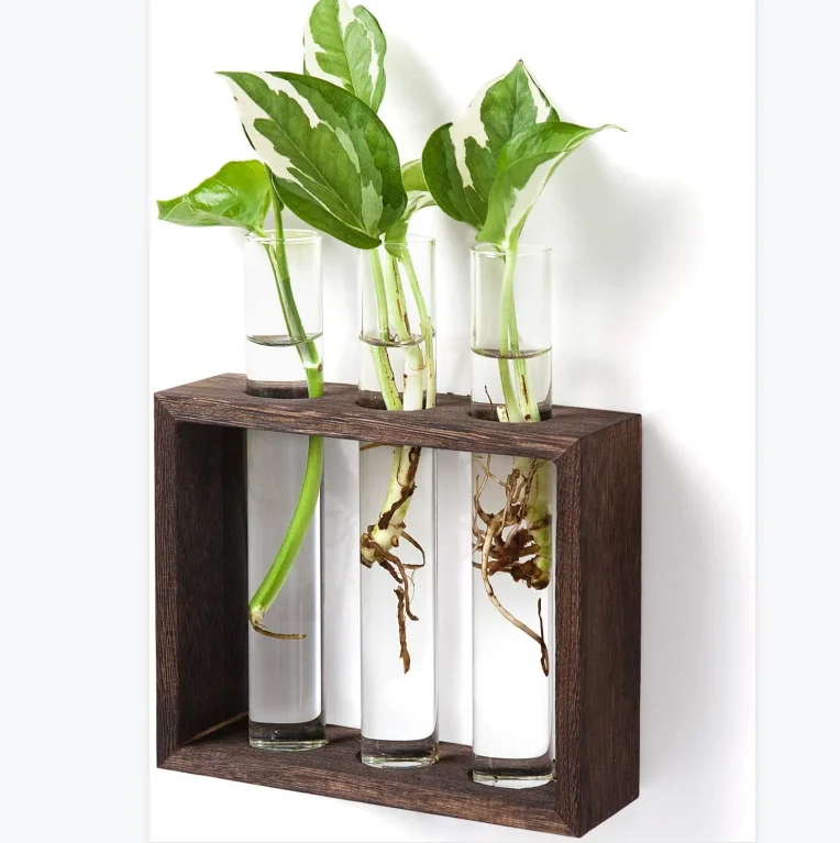 Лидер продаж Amazon экологически чистый деревянный держатель для ваз высокого качества цветов 2021