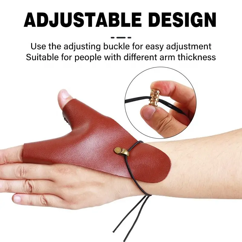Wholesale Outdoor Sports Archery Bow Hand Guard Traditional Recurve Takedown Longbow Hunting Finger Guards Leather Hands