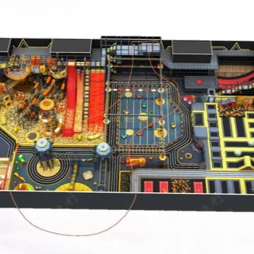 Customized Indoor playground for toddlers small size soft play ninja warrior obstacle course trampolines jumping