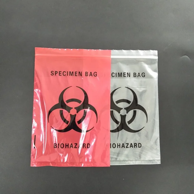Утилизация PE пластиковый Ziplock мешок для биологически опасных образцов кенгуру 3 карманные лабораторные перевозки молния биоопасности