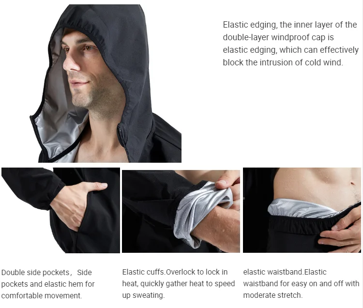 Sauna Suit Slimming Weight Loss Waist Belt Best Quality Long Sleeve Plus Size Body Sauna Suit Pants