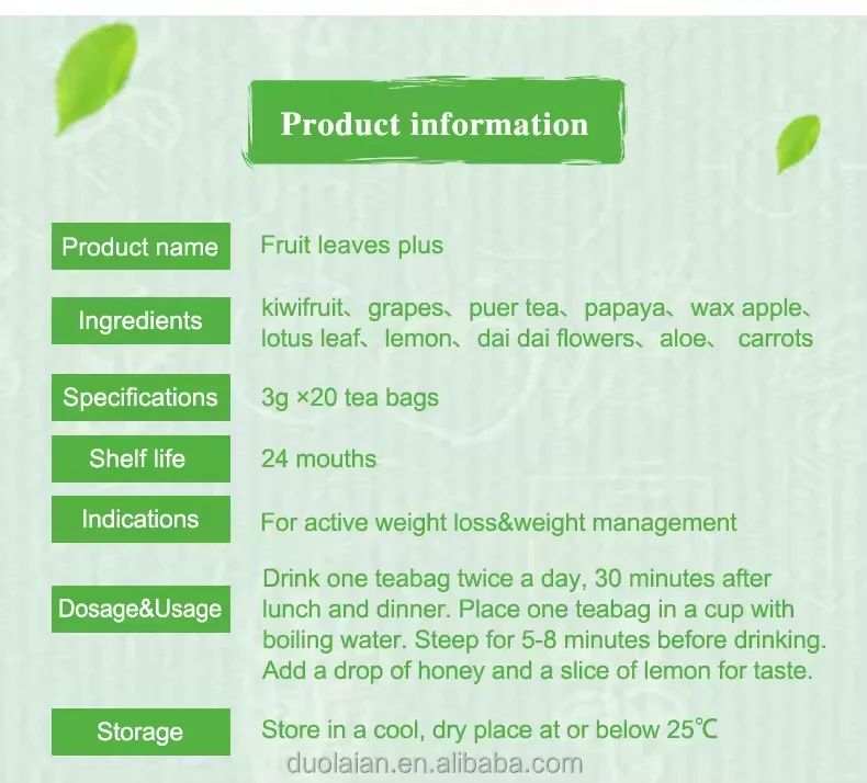 Best Fit Slimming Herbal Diet Fat Burner Tea Natural Organic Slimming Tea with Fruit Leaves Flavor Tea