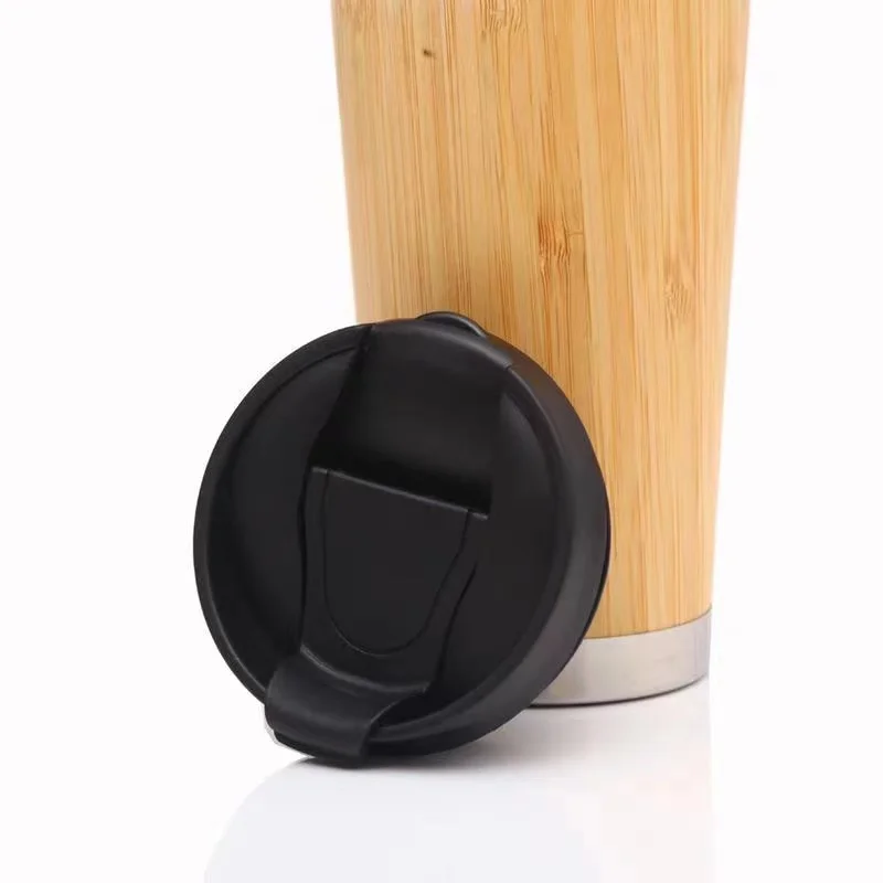 
Natural Stainless Steel bamboo water bottle Vacuum Insulated infuser bamboo thermos Wholesale 
