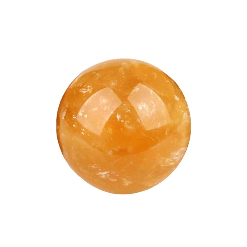 High quality spot stone polished natural citrine ball ornaments