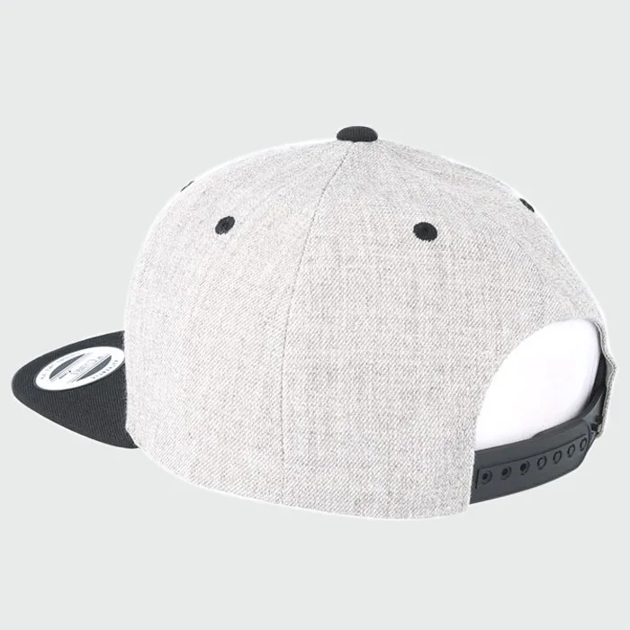 
custom acrylic with wool flat brim puff embroidery snapback cap 