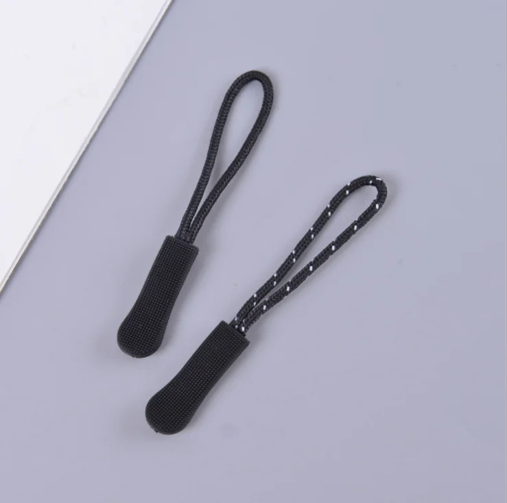 Clothing Plastic Zipper Sliders Silicone Non Lock Handle Tail String Pull Painted