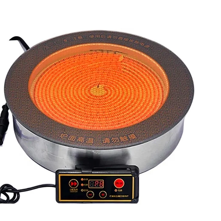 Прямая Продажа с завода 2500 Вт коммерческая круглая одиночная инфракрасная плита проводное управление 3000 встроенный горячий горшок электрическая керамическая