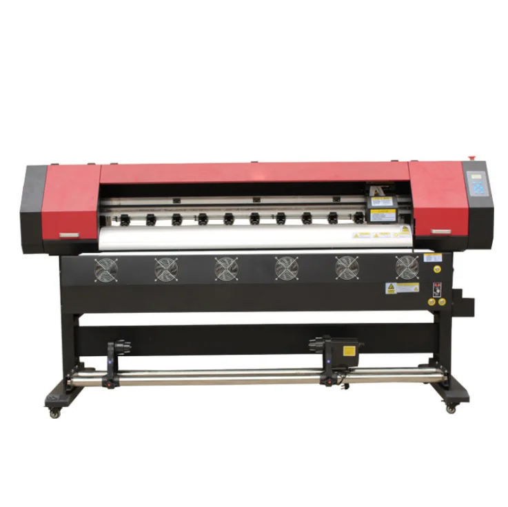 New update type 1.6m 1.8m wide format Eco solvent printer and cutter printing machine price