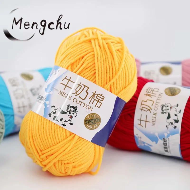 yarn crochet 5 plys super soft hand knitting ball yarn crochet milk cotton yarn with wholesale cheap price