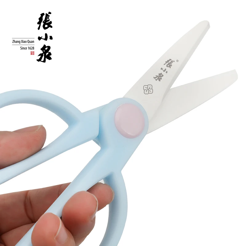 Baby Ceramic Scissors Food Safety Healthy BPA Free Portable Toddler Shears with Protective Blade Cover and travel case