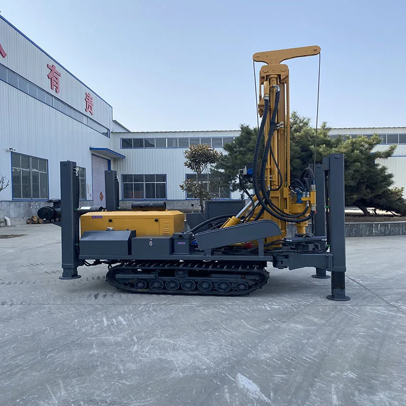 200m 300m Deep Hole Water Well Drilling Rig With Mud Pump