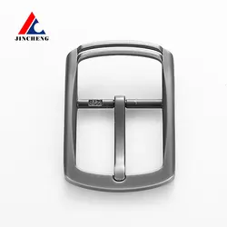 Custom Logo Simple Clip Reversible Pin Buckles Hardwares For Leather Belt Alloy 35mm Prong Buckle For Men