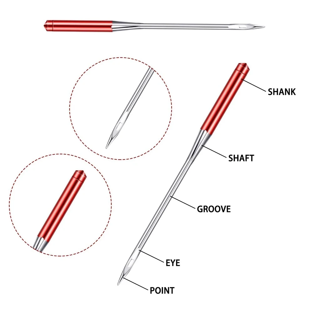 15Pcs  Embroidery Sewing Machine Needles Universal Regular Point Needle 65/9 75/11 90/14 100/16 110/18