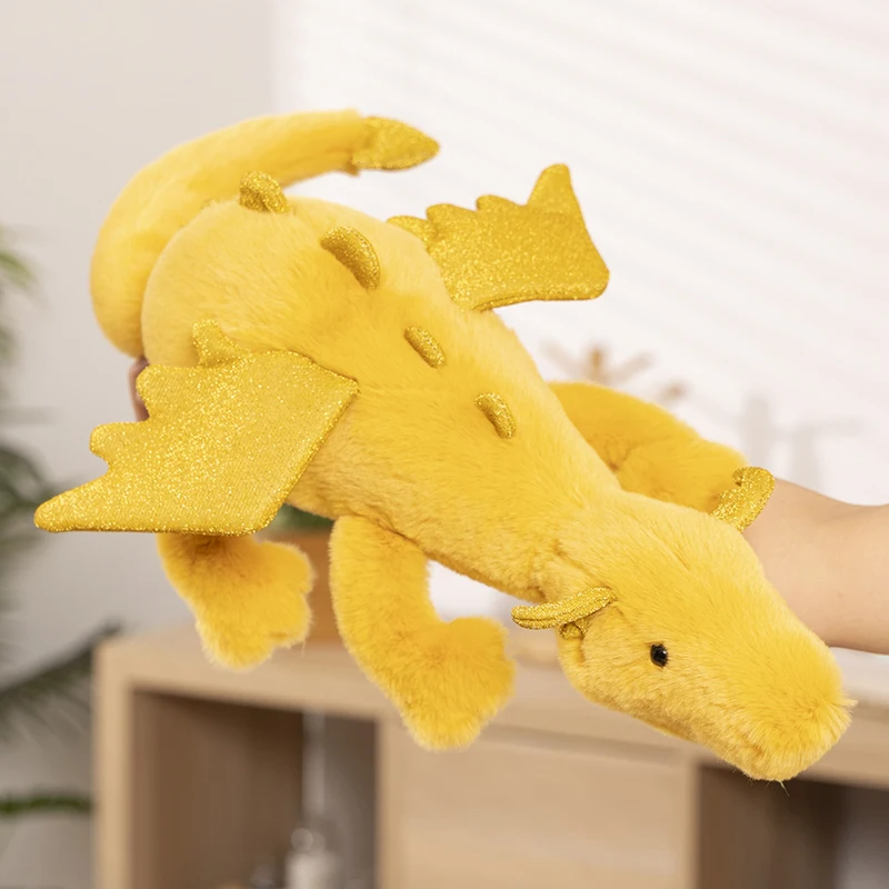 Customized lovely little dragon plush doll skin-friendly soft cute flying dragon plush toy for kids gift