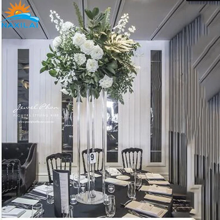 Свадебный центральный элемент NAXILAI, подставка для цветов из акрилового кристалла, подставка для цветов из хрустального стекла