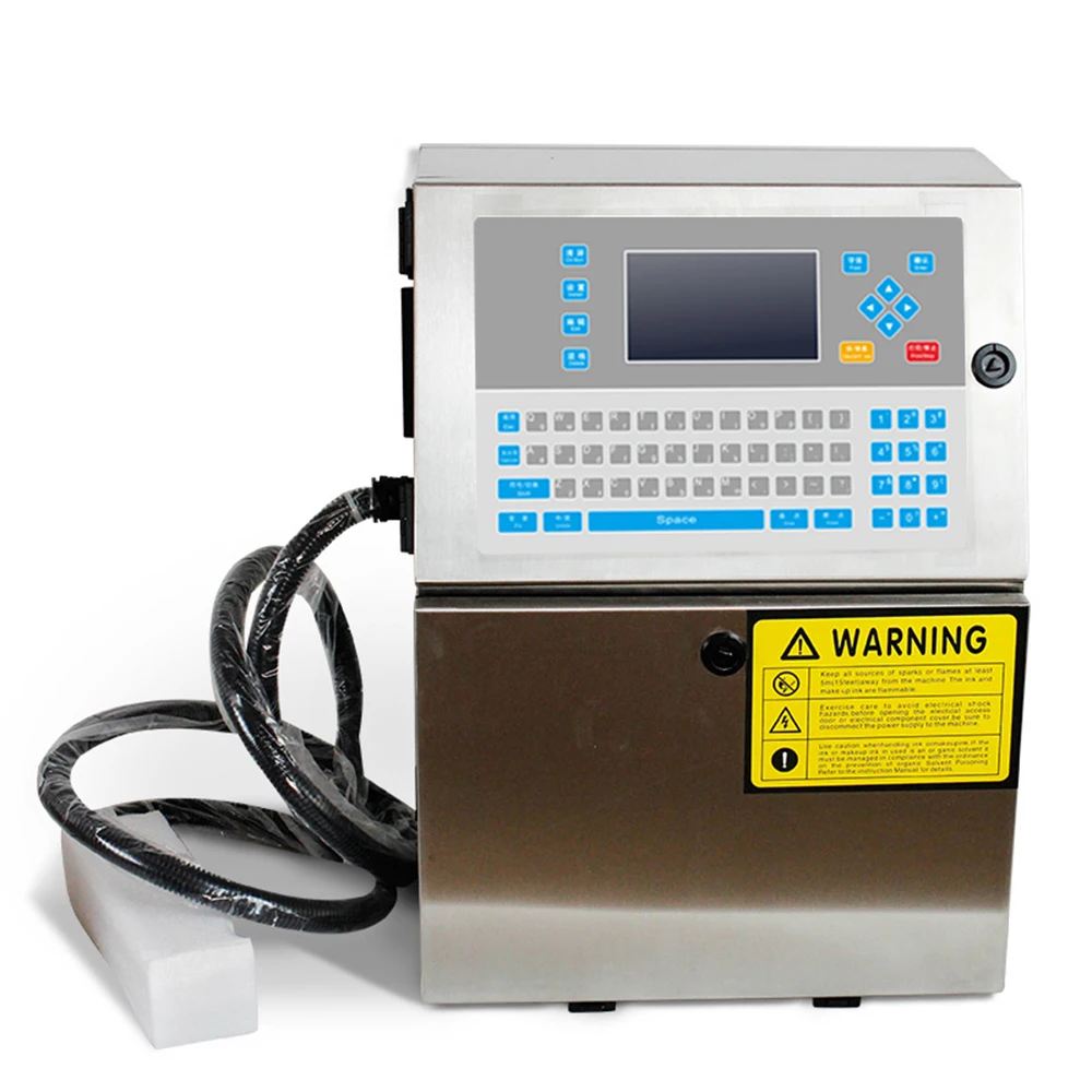 Cheapest high speed CIJ continuous inkjet printer printing plastic bottle bag pipe with expiry date barcode text