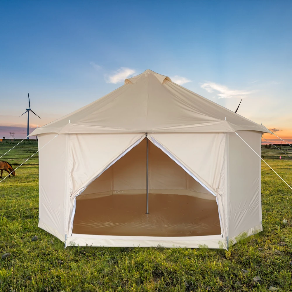 Canvas material natural folding house style tent kazakhs uk tenda yurt