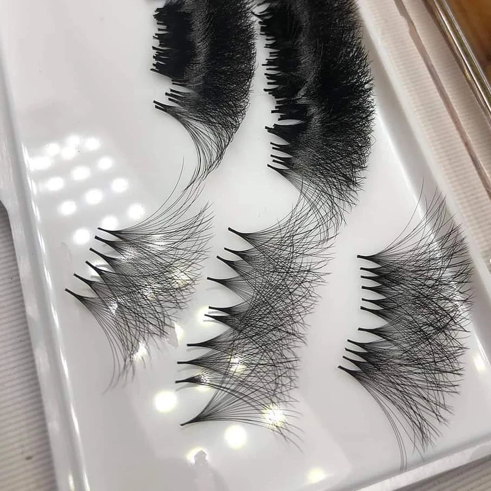 Loose Mink Premise Soft Promade Volume Fans Loose Long Stem Handmade Silk Premade Lash Extension Loose Fans