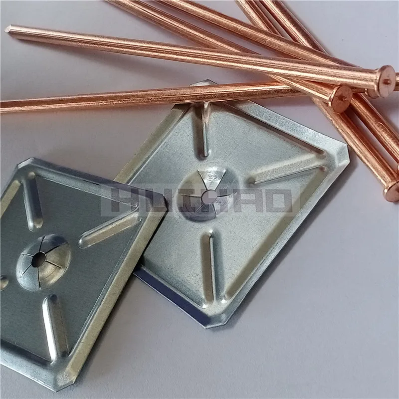 2 1/2 in x 2 1/2 in x 12 Gauge Galvanized Steel Square Self-Locking Insulation Washers