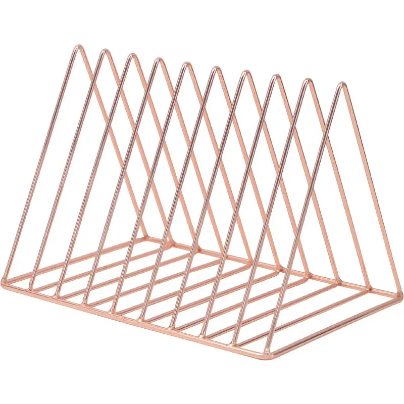 Настольная треугольная книжная полка в скандинавском стиле ins, простой железный книжный конец, офисный журнал, газета, креативный держатель для хранения книг и файлов