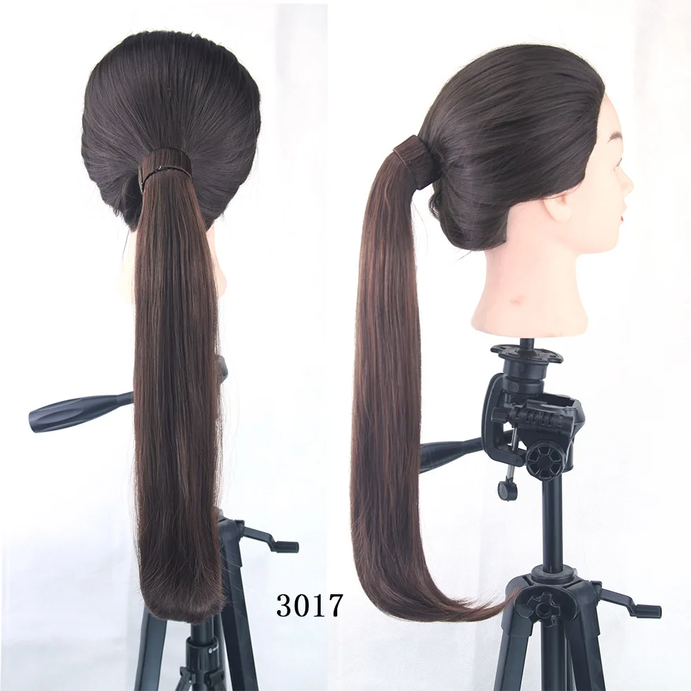 Популярные Длинные прямые Кудрявые Волнистые концы Волшебная паста светлые волосы для конского хвоста кулиска синтетические накладные волосы для конского хвоста