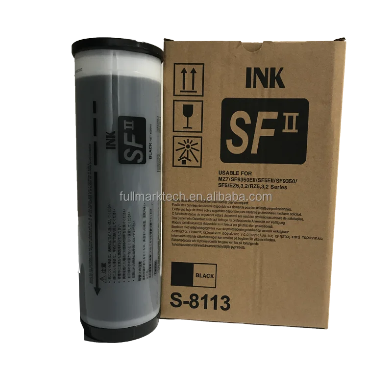 Hihg quality  Compatible Risos SF II black Ink F type S8113 for  RISOs    SF 9390 9350 5030 digital duplicator ink
