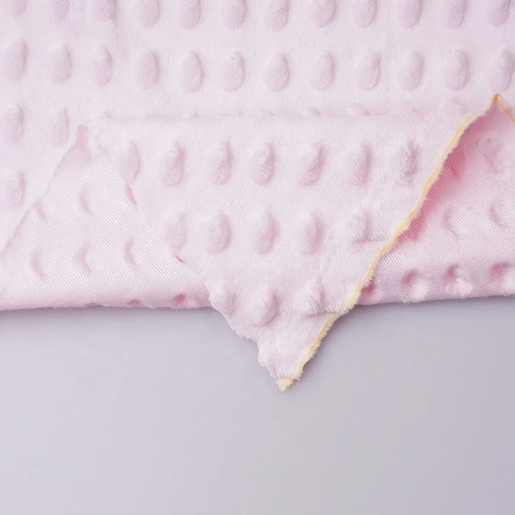 Прямые продажи с фабрики, 100% полиэстер, микрофлис, бархат, тиснение, Minky Dot, плюшевая ткань для одеяла