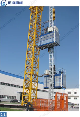 SC200 200 Construction lift and building hoist for workers and material using helical reducer