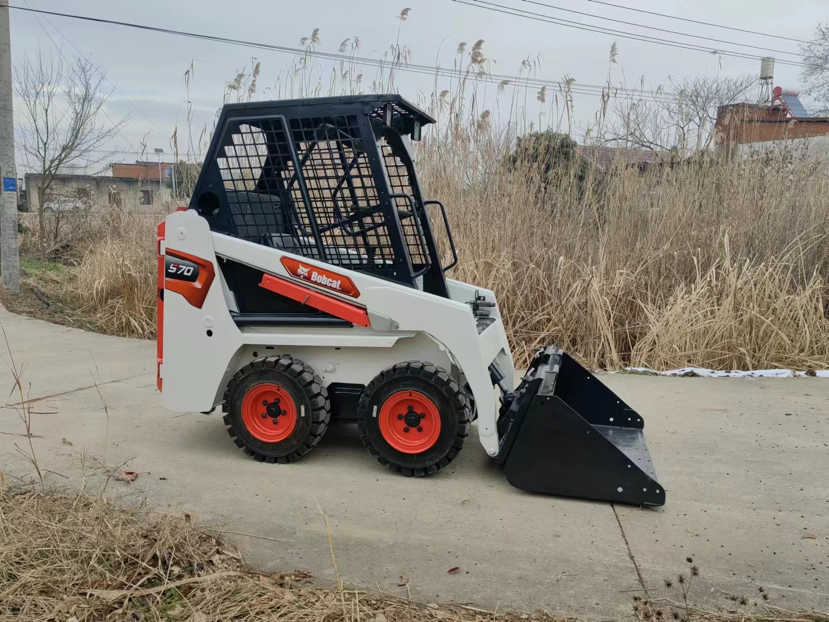 Used Mini Loader 1 Ton Bobcat S70 Compact Skid Steer Wheel Loader Automatic Bobcat S70 for Sale