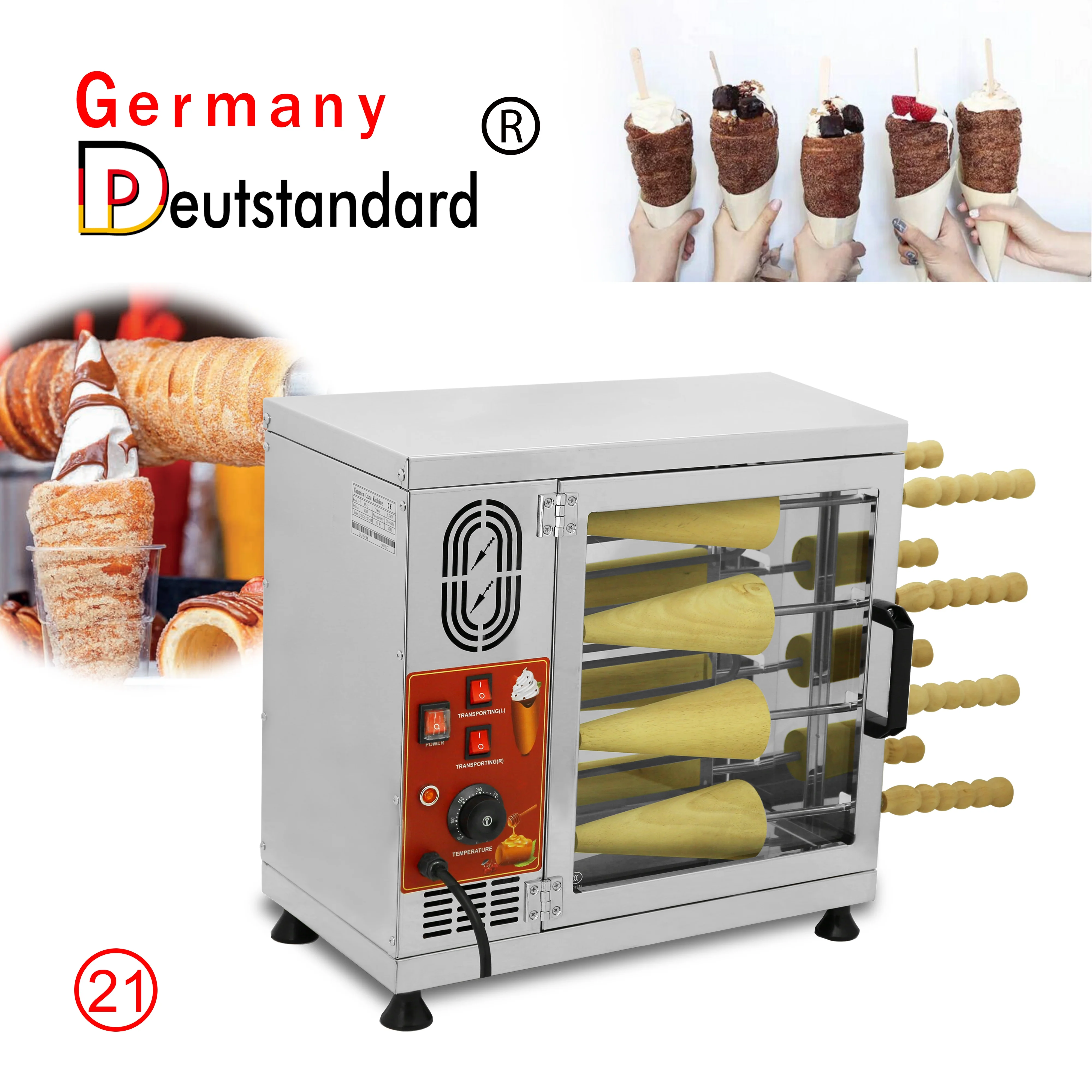 Commercial ice cream cone kurtos kalacs chimney cake machine