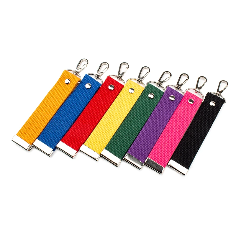 Sweet colorful canvas keychain lanyards Korea fashion