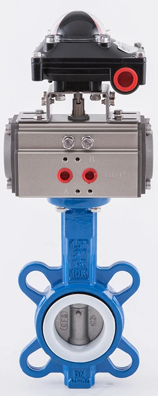 Water Treatment Pneumatic Wafer Soft Seal Butterfly Valve China Factory